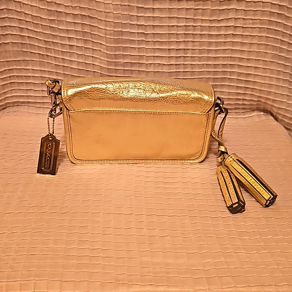 💛Coach 19908 Legacy Metallic Leather Penny Shoulder Crossbody💛 - Picture 2 of 11